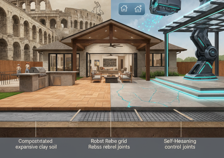 Beyond the Gray: Crafting the Perfect Concrete Patio in Fate, TX